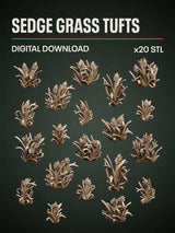 Digital Download - Sedge Grass Tufts STL - Epic Basing