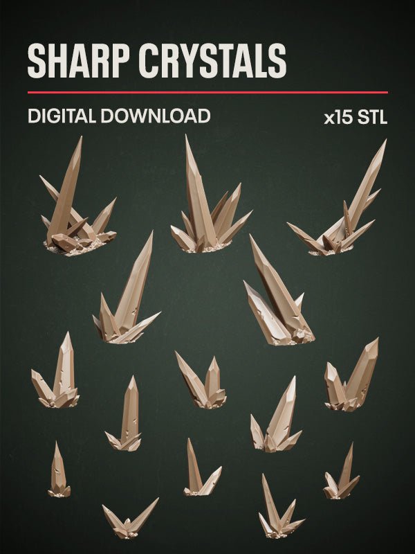 Digital Download - Sharp Crystals STL - Epic Basing