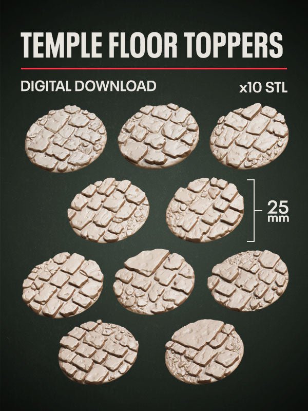 Digital Download - Temple Toppers STL - Epic Basing