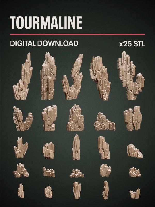 Digital Download - Tourmaline Rock STL - Epic Basing