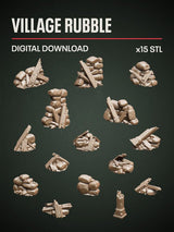 Digital Download - Village Rubble STL - Epic Basing