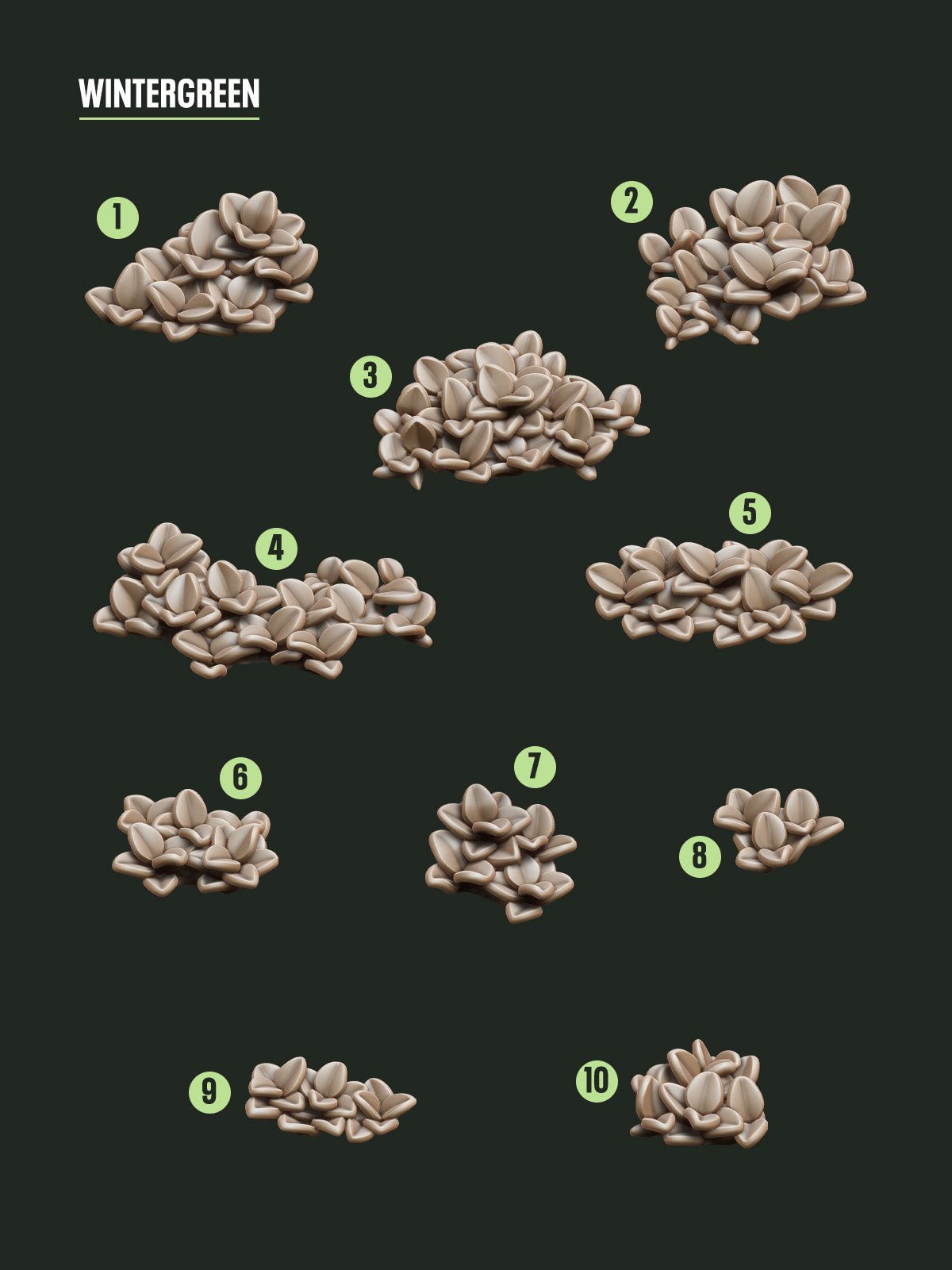 Digital Download - Wintergreen Tufts STL - Epic Basing