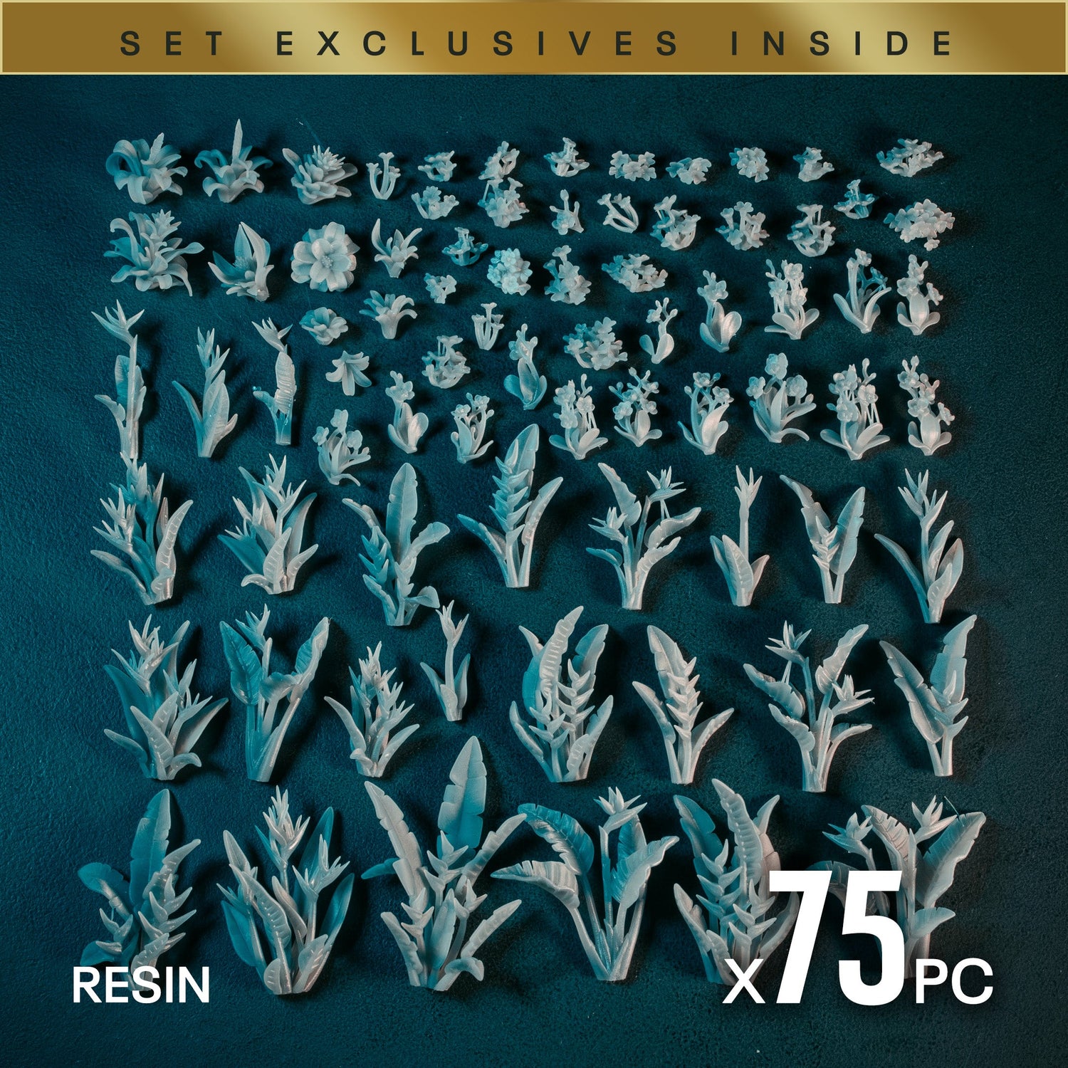 EXOTIC FLORA - Resin Miniature Basing Set (75pc) - Epic Basing