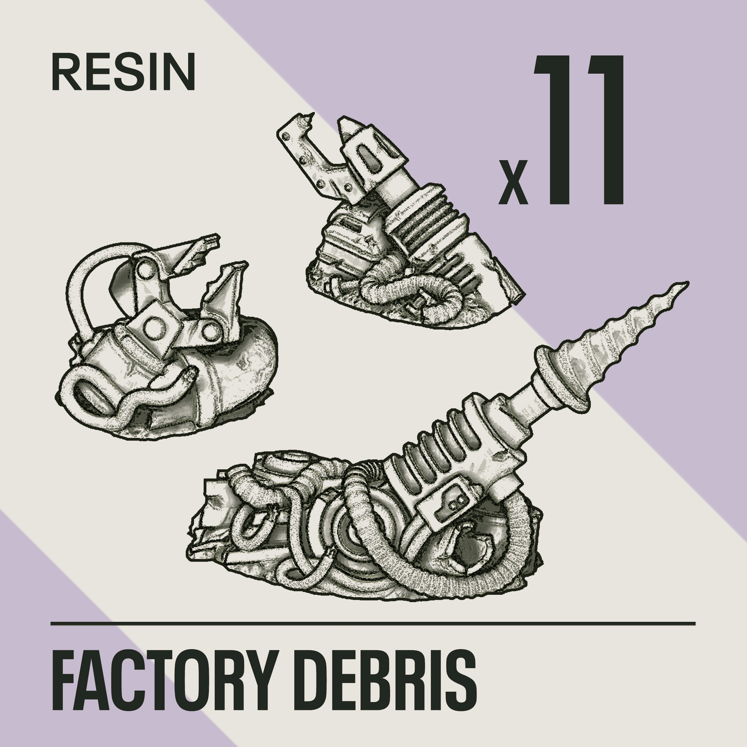 FACTORY DEBRIS - Resin Basing Bits - Epic Basing