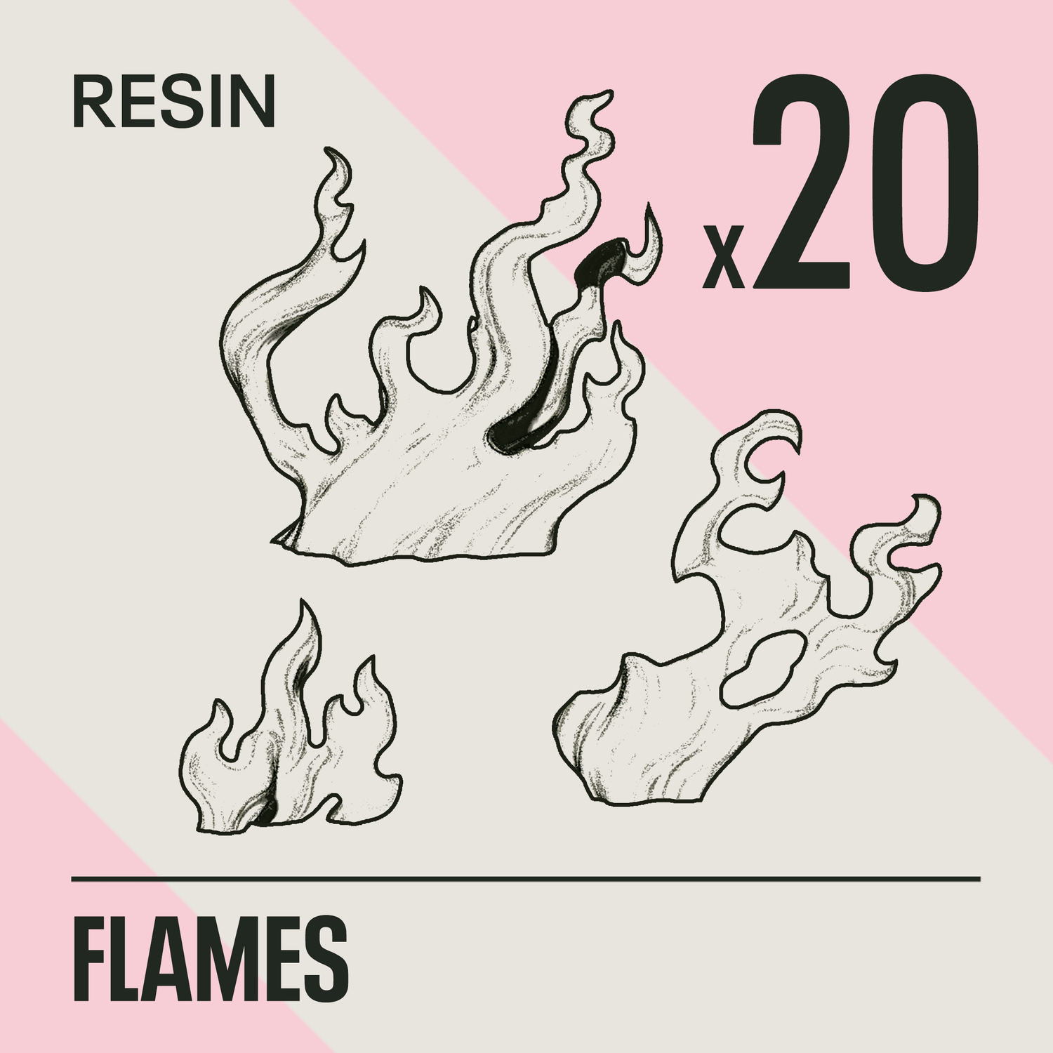 FLAMES - Resin Basing Bits - Epic Basing