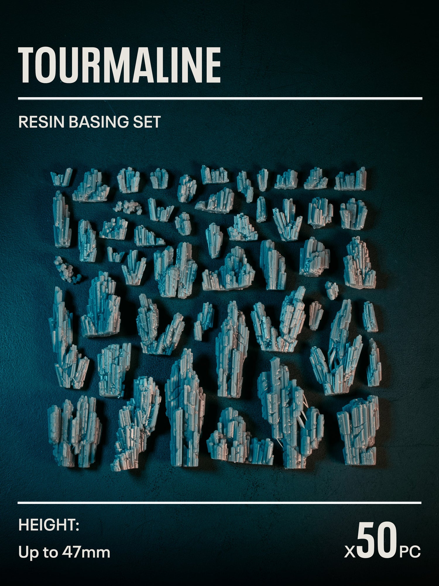 TOURMALINE - Resin Miniature Basing Set (50pc) - Epic Basing