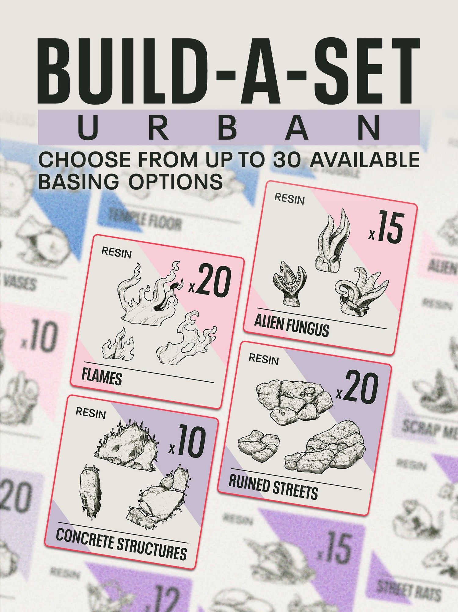 URBAN - Resin Build - a - Basing Set - Epic Basing