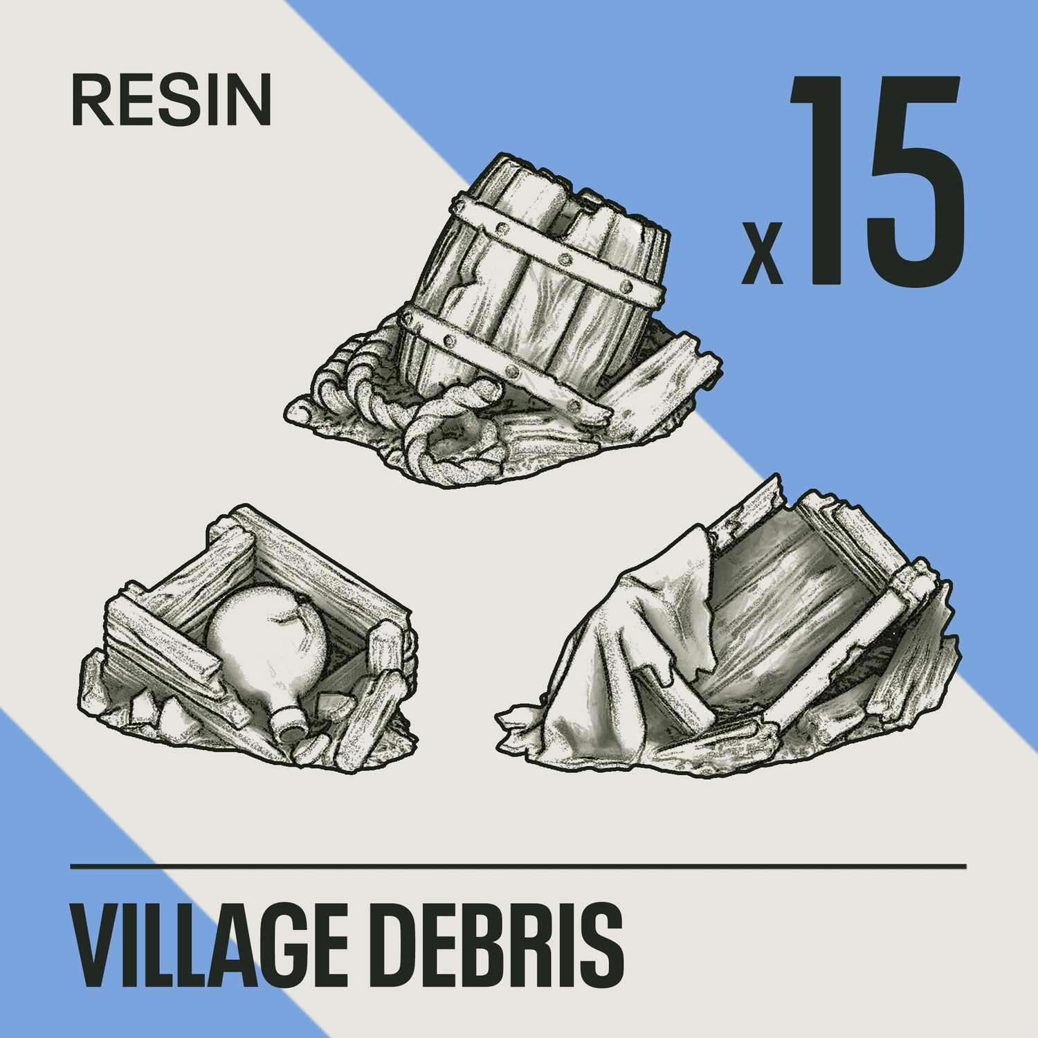 VILLAGE DEBRIS - Resin Basing Bits - Epic Basing