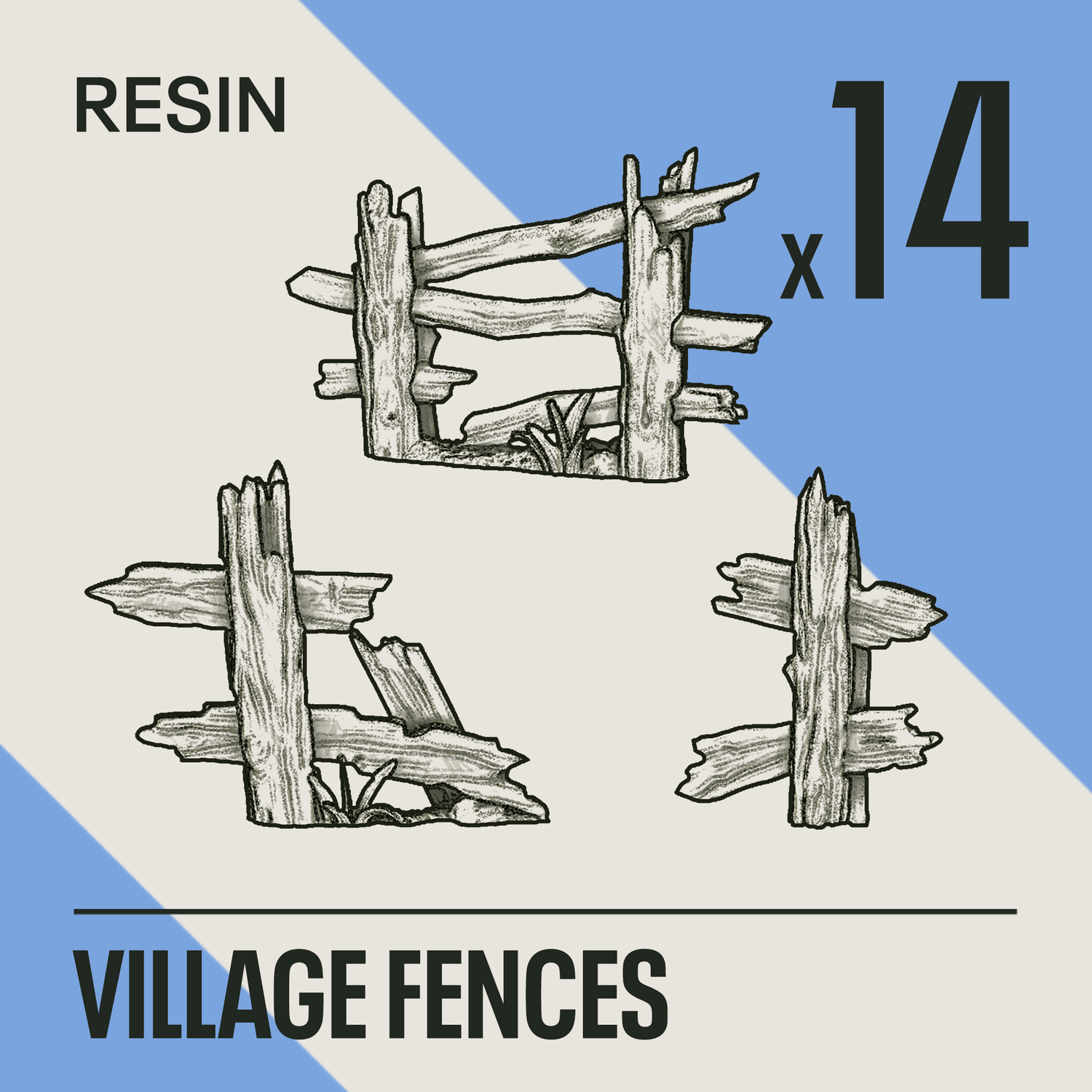 VILLAGE FENCES - Resin Basing Bits - Epic Basing