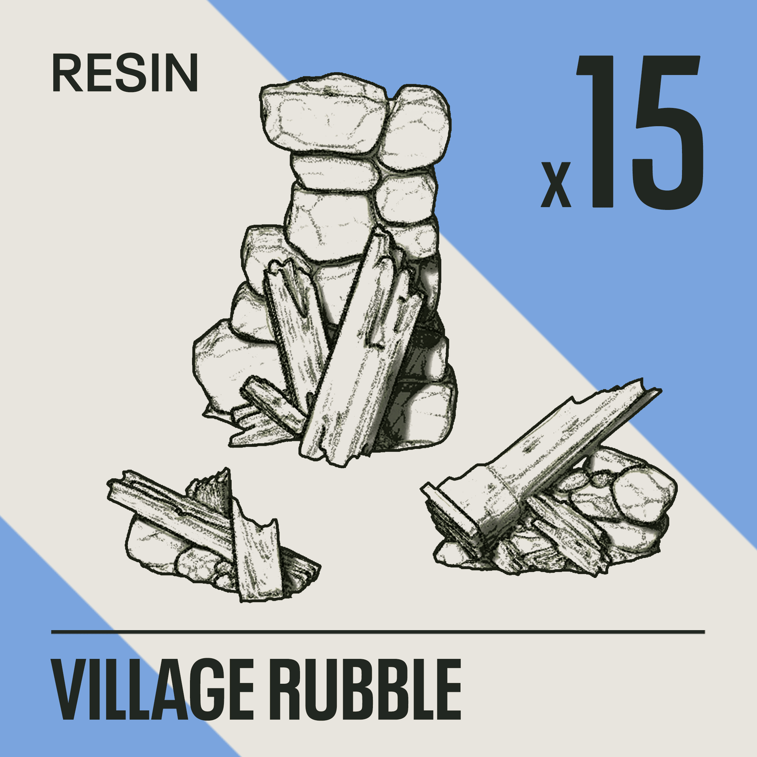VILLAGE RUBBLE - Resin Basing Bits - Epic Basing