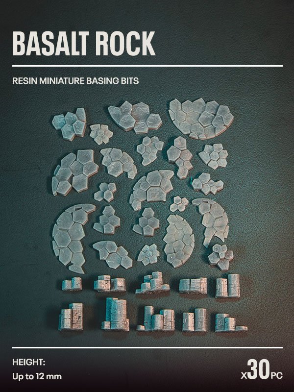 30x Resin Models - Basalt Rock - Epic Basing