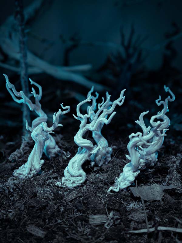 6x Dark Forest Trees - Resin Basing Bits - Epic Basing