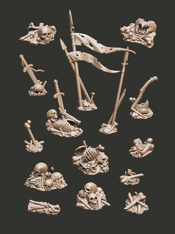 Battlefield Bones - Digital STL Pack - Epic Basing