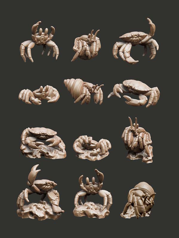 Crabs - Digital STL Pack - Epic Basing