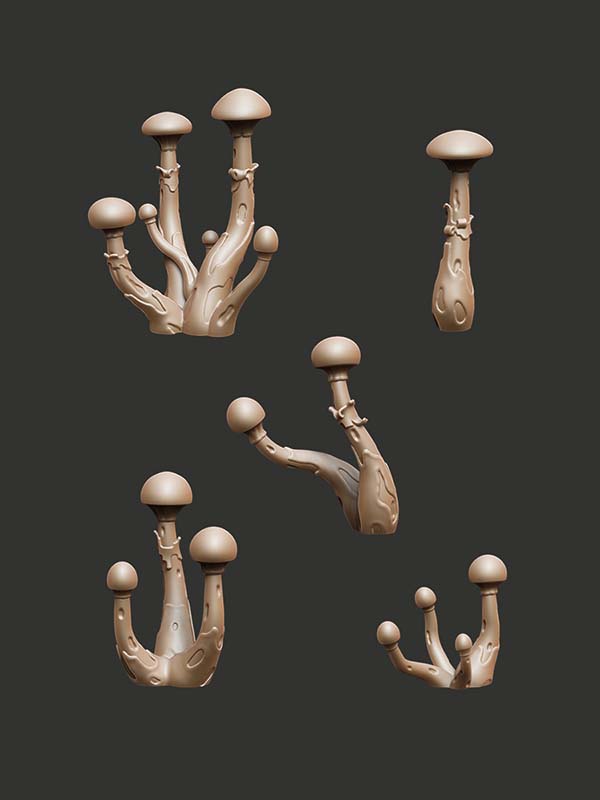 NEW Roundcap Mushrooms - Digital STL Pack - Epic Basing