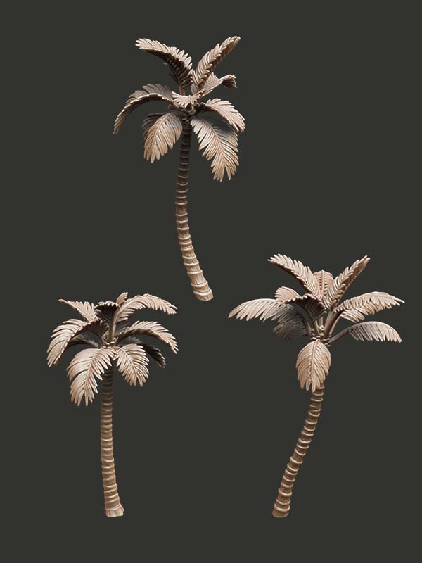 Palm Trees - Digital STL Pack - Epic Basing