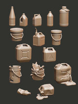 Plastic Jugs & Pails - Digital STL Pack - Epic Basing