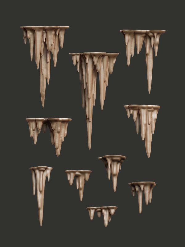 Stalagmites & Stalactites - Digital STL Pack - Epic Basing