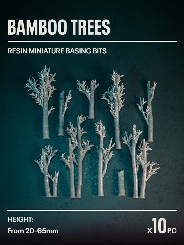 10x Resin Models - Bamboo Trees - Epic Basing
