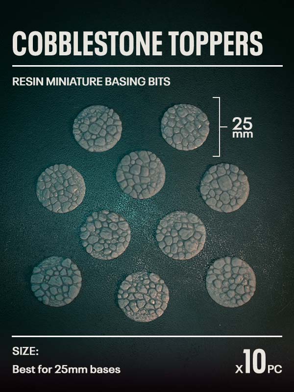 COBBLESTONE - 25mm Resin Basing Toppers (10pc) – Epic Basing