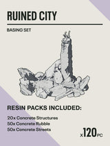 120x Resin Models - Ruined City Bundle - Epic Basing