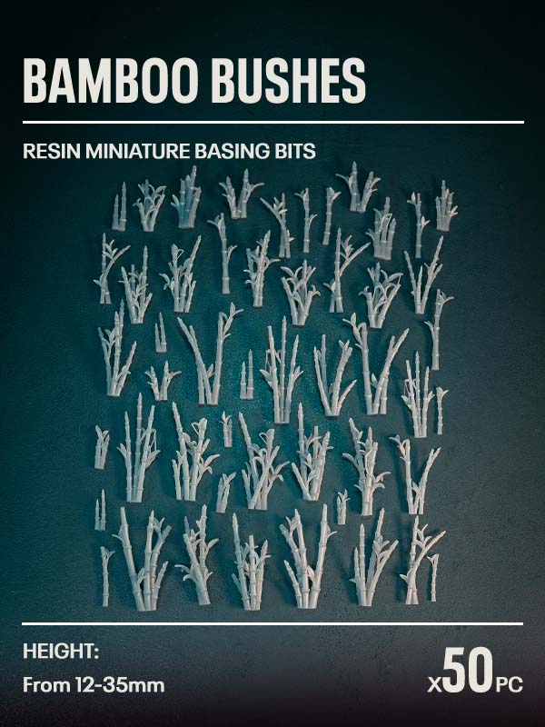 50x Resin Models - Bamboo Bushes - Epic Basing