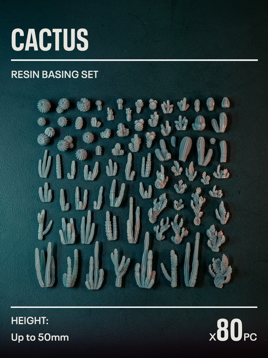 80x Resin Models - Cactus - Epic Basing