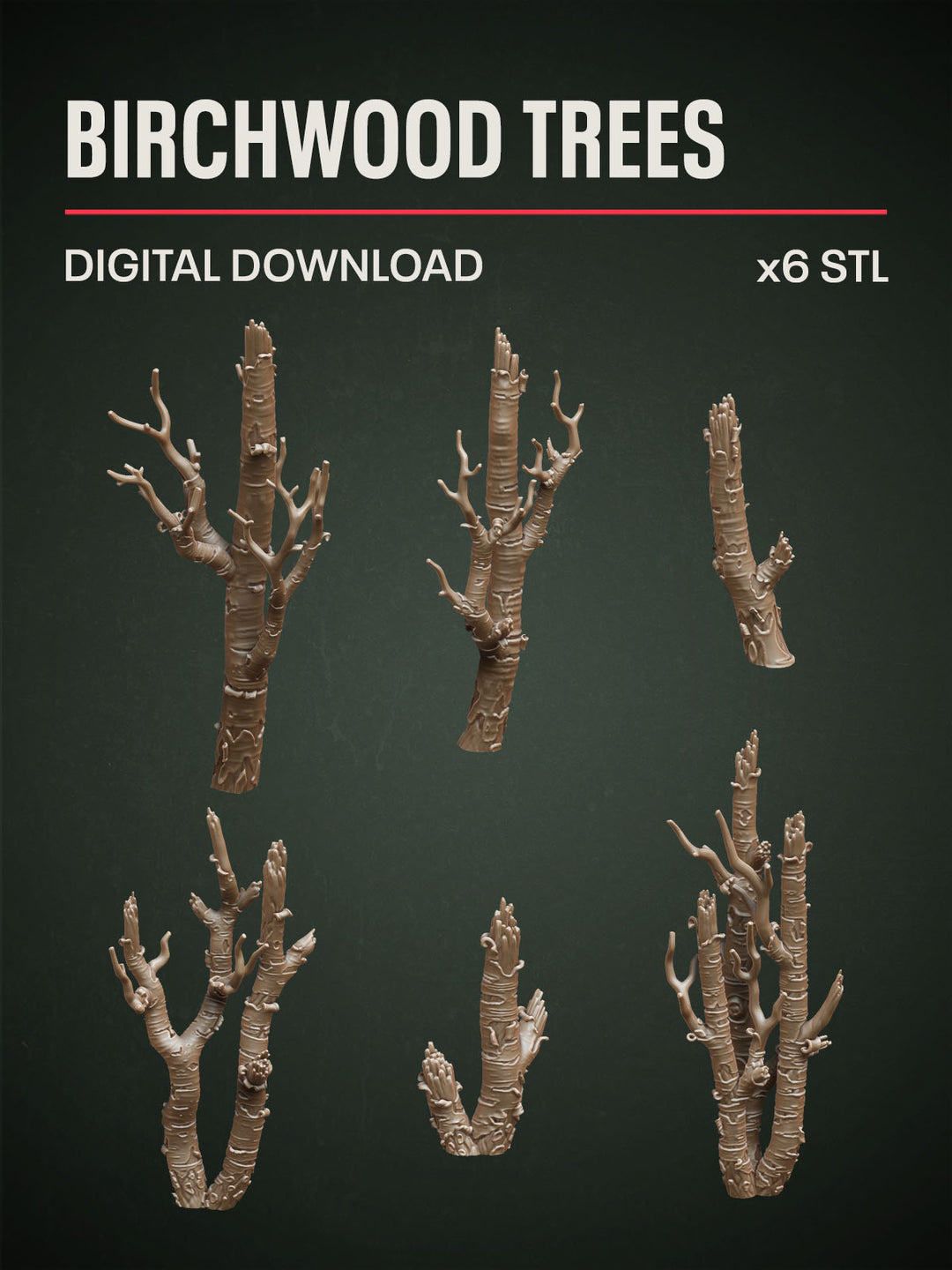Digital Download - Birchwood Trees STL – Epic Basing