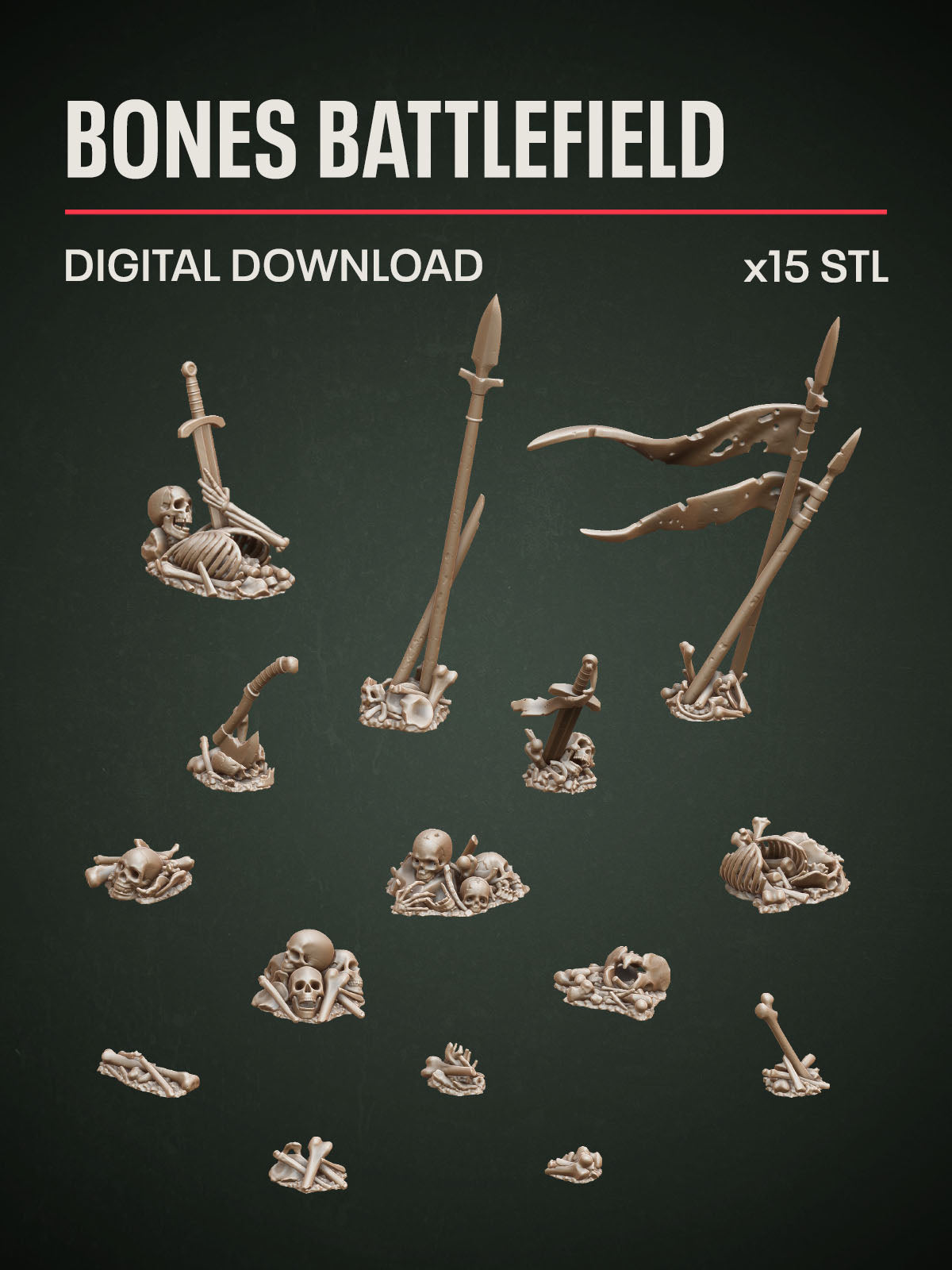 Digital Download - Bones Battlefield STL