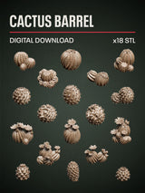 Digital Download - Cactus Barrel STL