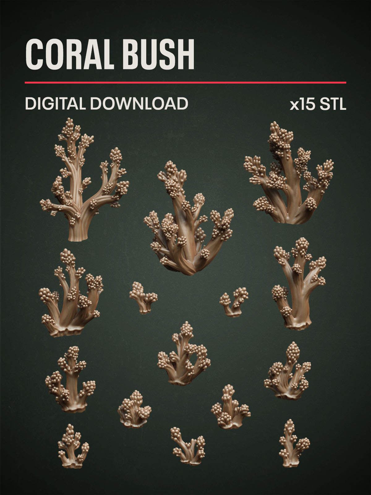 Digital Download - Coral Bush STL