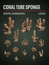Digital Download - Coral Tube Sponge STL