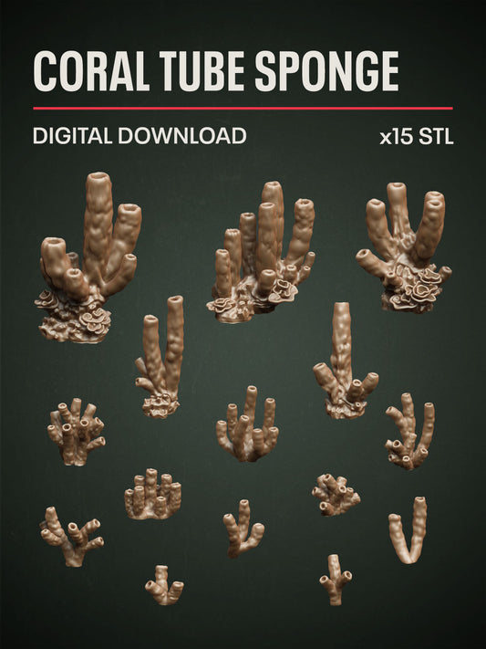 Digital Download - Coral Tube Sponge STL