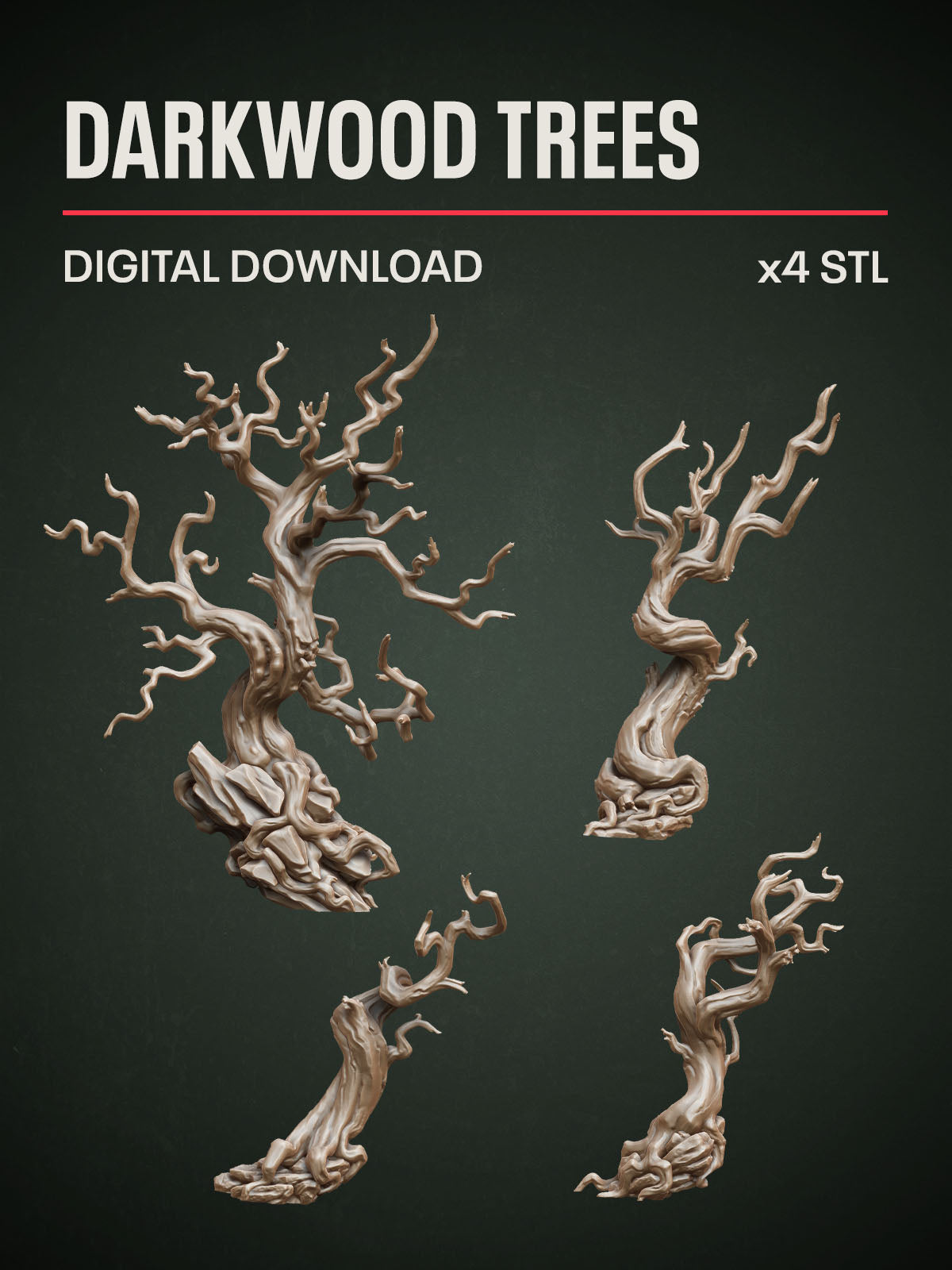 Digital Download - Darkwood Trees STL