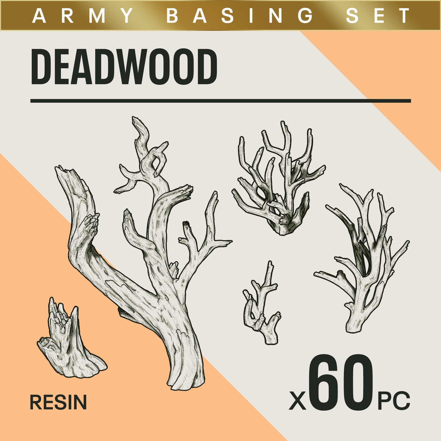 DEADWOOD - Resin Miniature Basing Set (60pc)