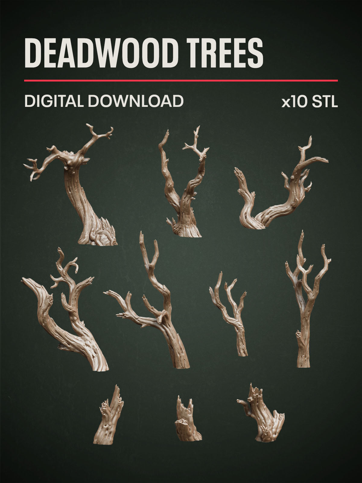 Digital Download - Deadwood Trees STL
