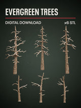 Digital Download - Evergreen Trees STL