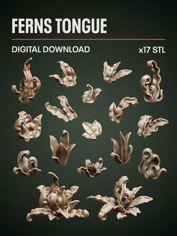 Digital Download - Ferns Tongue STL
