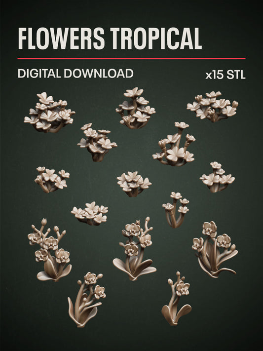 Digital Download - Flowers Tropical STL