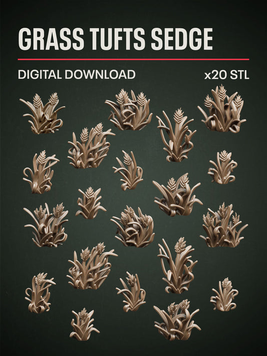 Digital Download - Grass Tufts Sedge STL
