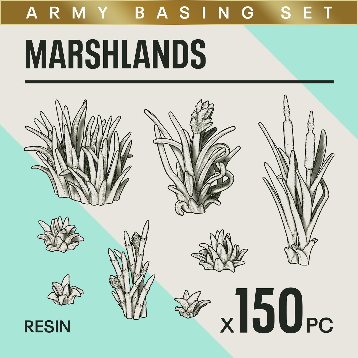 MARSHLANDS - Resin Miniature Basing Set (150pc)
