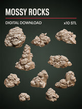 Digital Download - Mossy Rocks STL