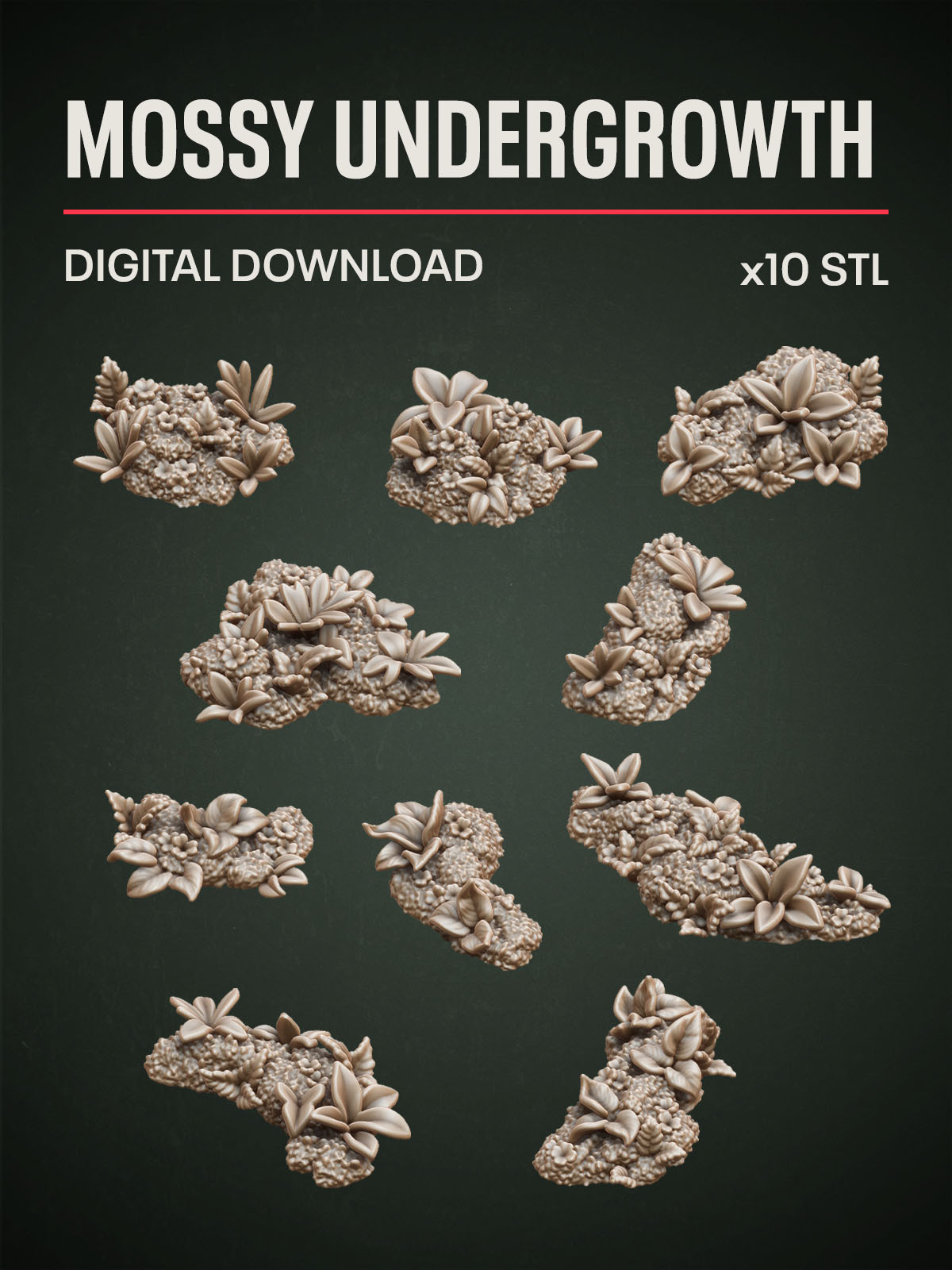 Digital Download - Mossy Undergrowth STL