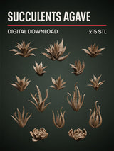 Digital Download - Succulents Agave STL