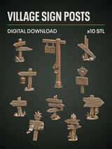 Digital Download - Village Sign Posts STL