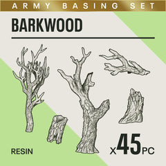 BARKWOOD - Resin Miniature Basing Set (45pc) - Epic Basing