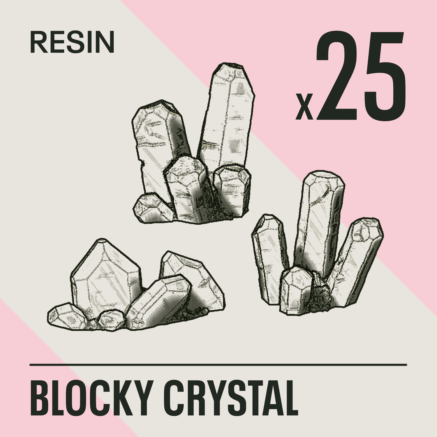 BLOCKY CRYSTAL - Resin Basing Bits - Epic Basing