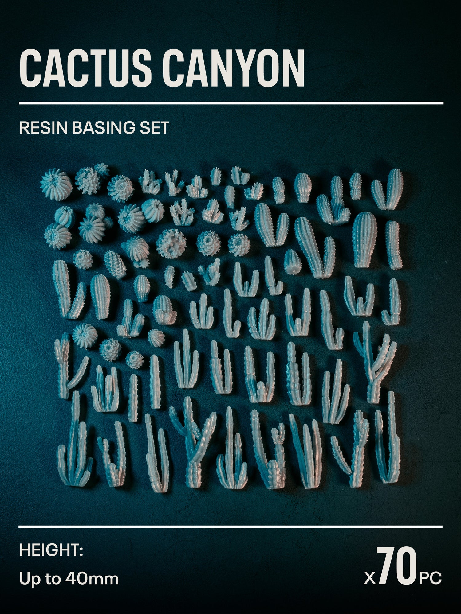 CACTUS CANYON - Resin Miniature Basing Set (70pc) - Epic Basing