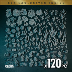 CORAL REEF - Resin Miniature Basing Set (120pc) - Epic Basing