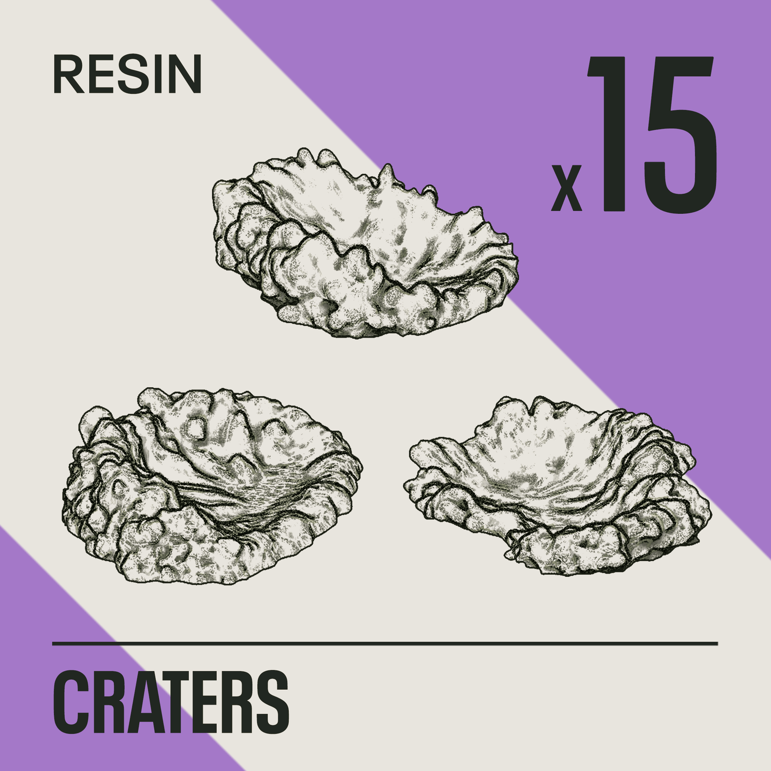 CRATERS - Resin Basing Bits - Epic Basing